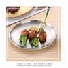 14/17/20/23Cm Round Plate Dessert Plate Fruit Dish Barbecue Plate Bone Spitting Dish 201 Stainless Steel Tray Tableware