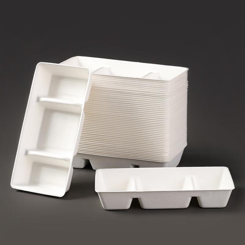 

Disposable Pulp 3-Compartment Sauce Plates