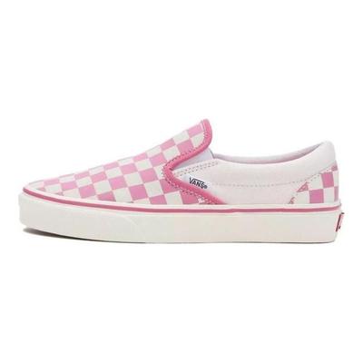 Classic Slip-On Checkerboard - Pink Unisex Sneakers True-White VN000BVZBJ1