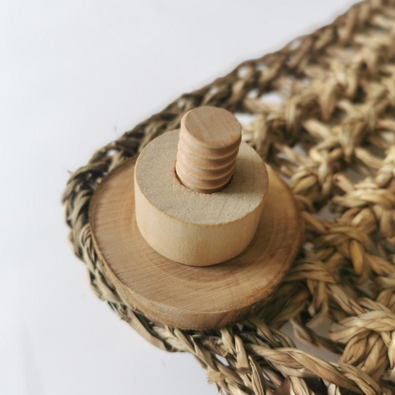 Hängende Grasmatte mit Weidenbällen Kauspielzeug Haustierbedarf für Kaninchen Chinchilla Meerschweinchen Zähne