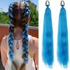 Colorful Elastic Hair Ties Braid Ponytail Hair Extensions for Women