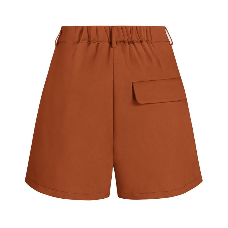 Pantaloni scurți pentru dama Pantaloni scurți casual cu talie înaltă, cu buzunare