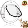 Cat Flap Door 4 Way Locking Cat Doors Small Pet Door for Cats Small Dogs Puppy