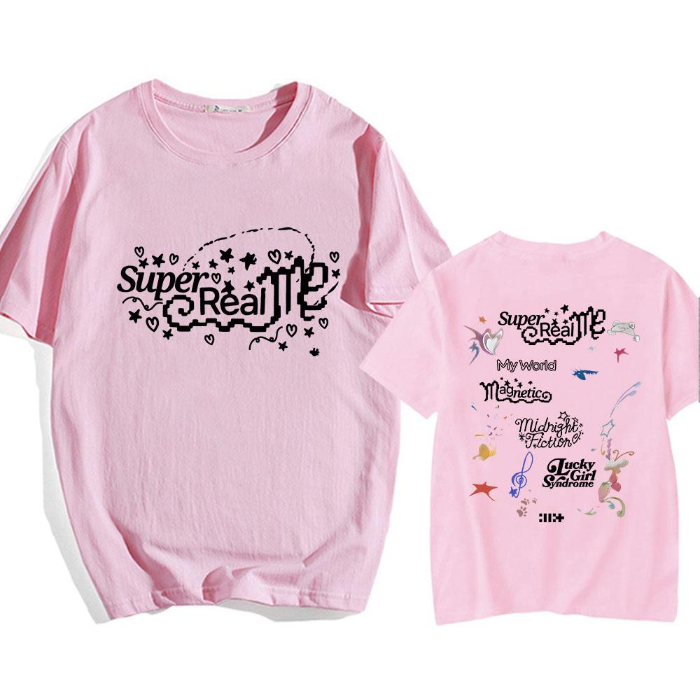 ILLIT Girlband T-Shirt Sommer Baumwolle Damen Herren T-Shirt Streetwear Koreanischer Stil Grafikdruck T-Shirts Hombre Ästhetisch