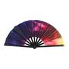 Kungfu Fan Foldable Portable 13-Inch Handheld Bamboo Fan with Fluorescent Glow Ink Lightweight Cooling Accessory