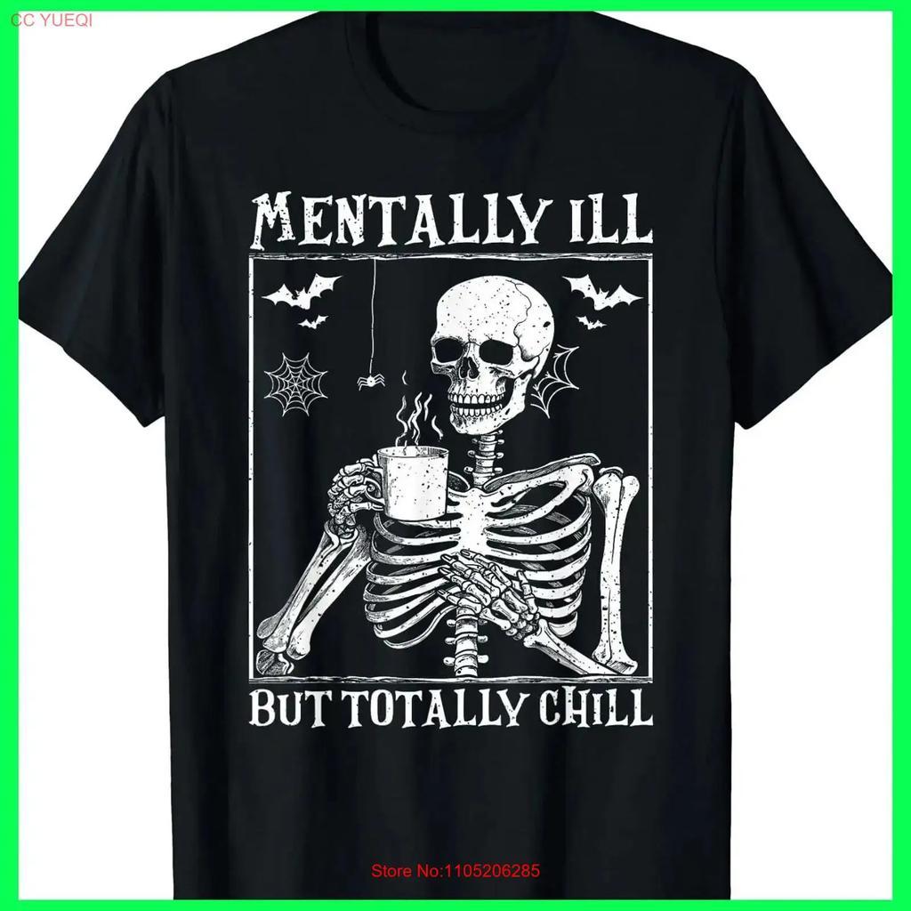 Unisextally Ill But Totally Chill Halloween Costume Skeleton T Shirt S 5xl Vintage Casual Unisex Versatile Homme Breathable