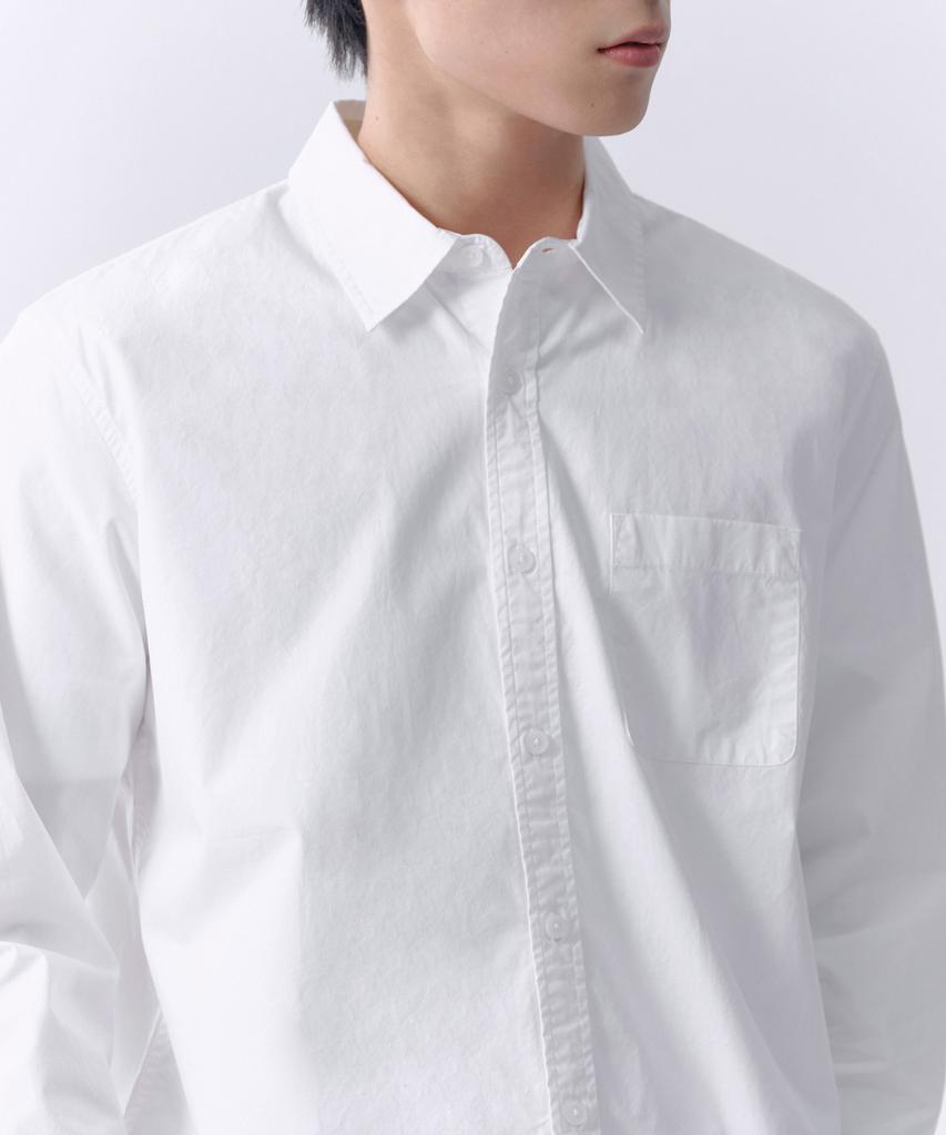 MUSINSA STANDARD Basic Washed Poplin Shirt [White]
