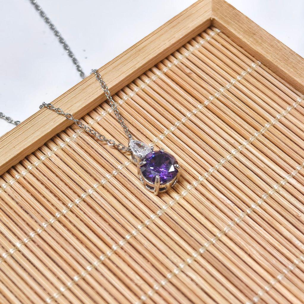 Starry Purple Pendant Ring in Little Fragrant Style - High-End, Simple Design by Gusen Jewelry