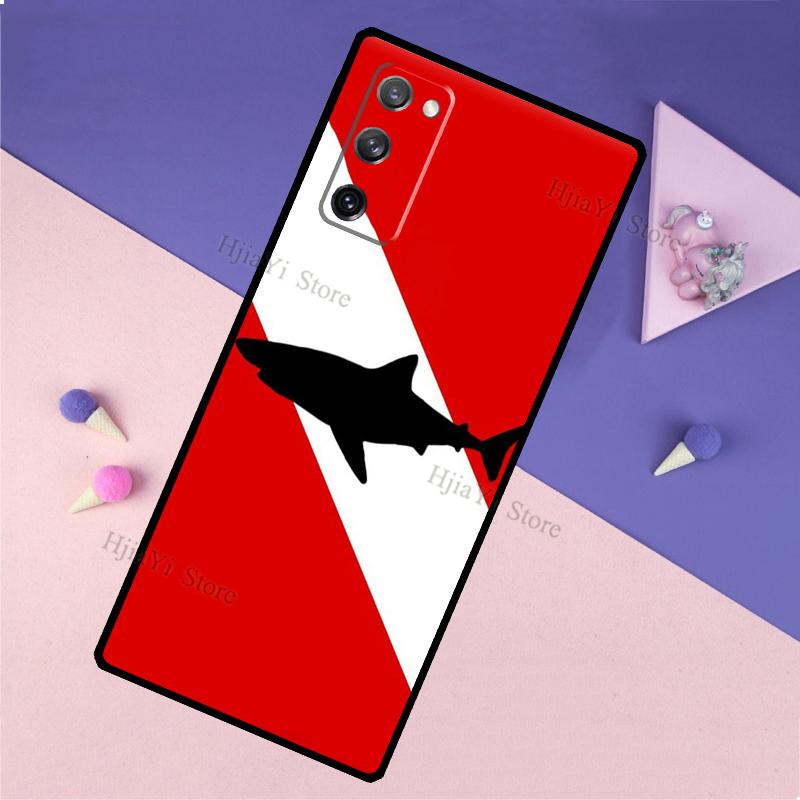 Dive Scuba Diver Shark Diving Cover For Samsung Galaxy S20 FE S8 S9 S10 Plus Note 9 10 Note 20 Ultra S21 Phone Case