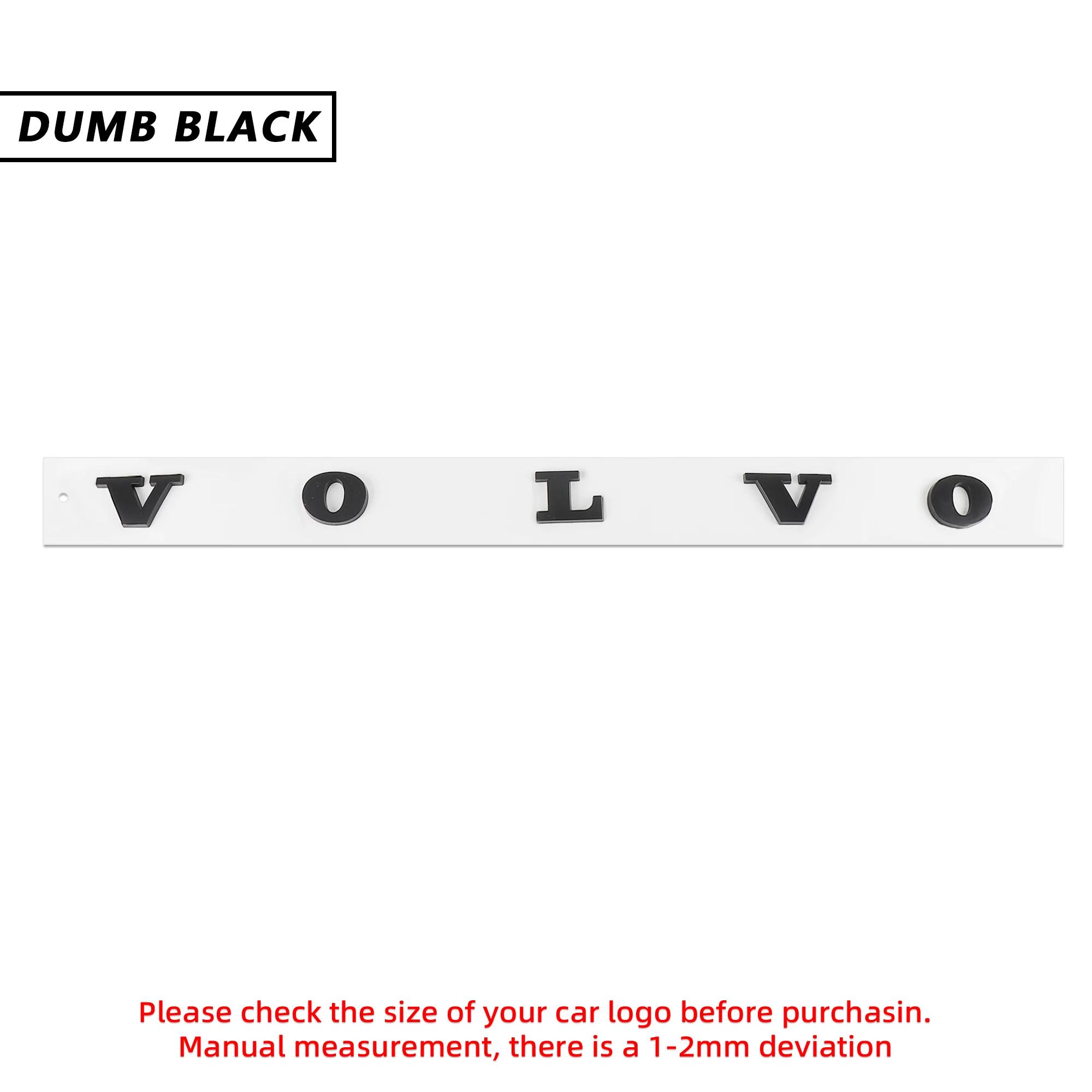 

3D ABS Letters Car Rear Trunk Tailgate Side Fender Badge Emblem Sticker for VOLVO Auto Decoration матовий чорний колір
