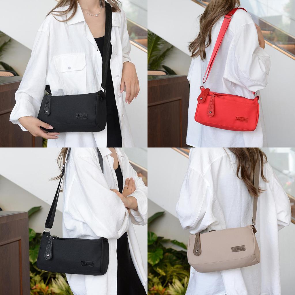 Elegant Nylon Crossbody Bag For Women 2024 Fashion Trendy Shoulder Bag With Zipper