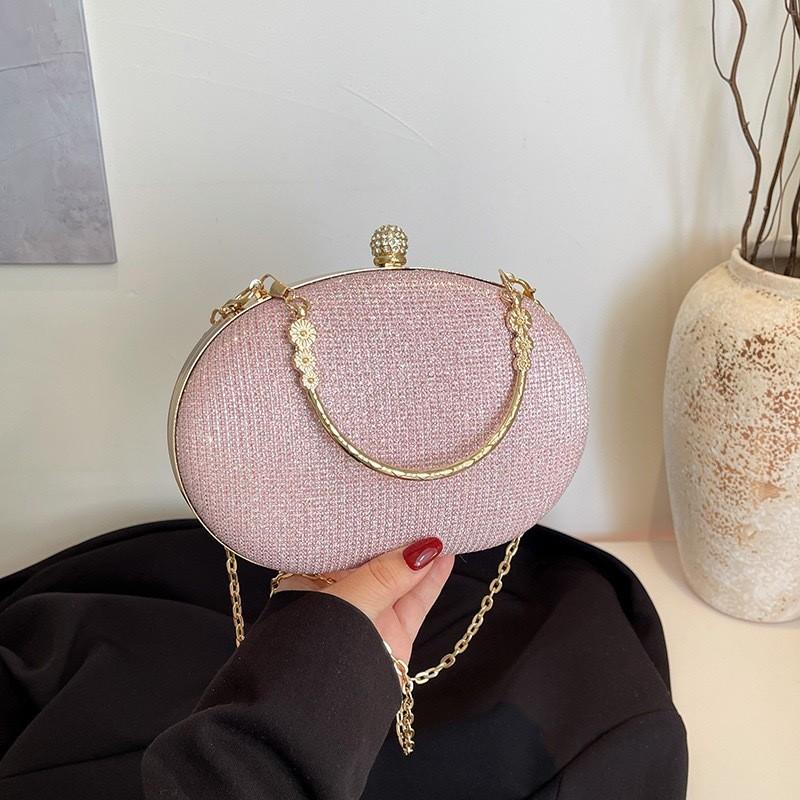 Borsa a Mano a Conchiglia in PVC per Donna con Tracolla a Catena Piccola Borsa da Sera per Uso Quotidiano