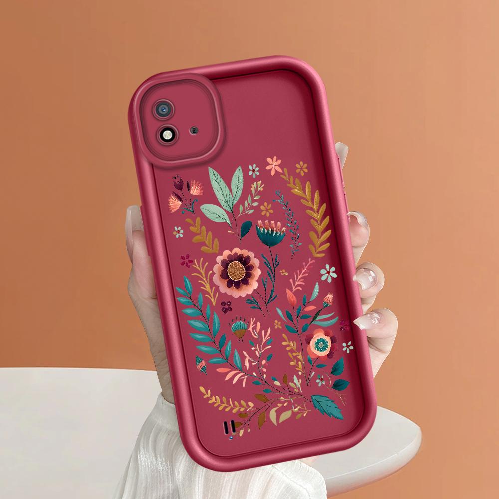 Weiches Silikon-Quadratleiter-Druckmuster-Telefongehäuse Vollständige Abdeckungskamera Stoßfestes Schutzgummigehäuse für OPPO Realme