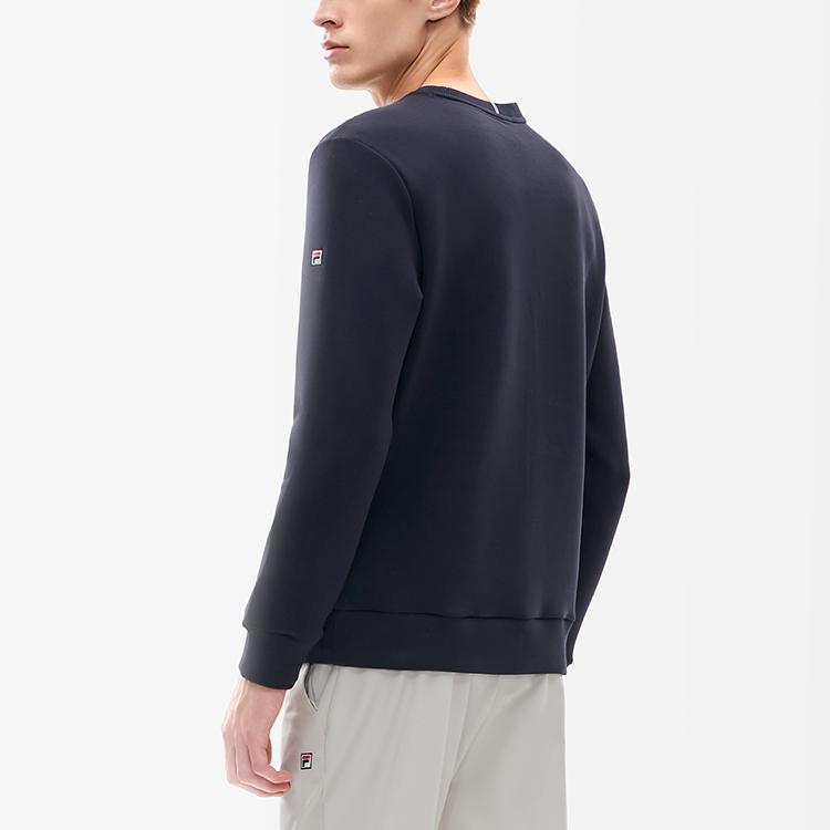 Fila Printed Sports Knit Crewneck Sweatshirt Men Sweatshirt Legendary-Blue F11M211216F-NV