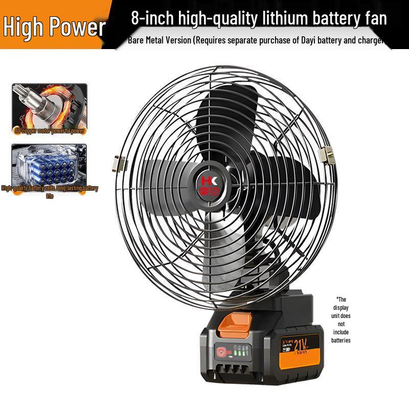 Hao Kai Wireless Lithium Battery Fan with Long-Lasting Battery and All-Metal Motor for Outdoor Use
