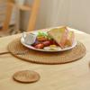 8-10cm Rattan Cup Mat 6Pcs Drink Coasters Set for Kungfu Tea Accessories Round Tableware Placemat Dish Mat Rattan Weave Cup Mat Cup Holders 5