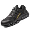 Rotating Button Safety Shoes Men Steel Toe Protection Boots Breathable Lightweight Men Construction Safety Work Shoes Sneakers