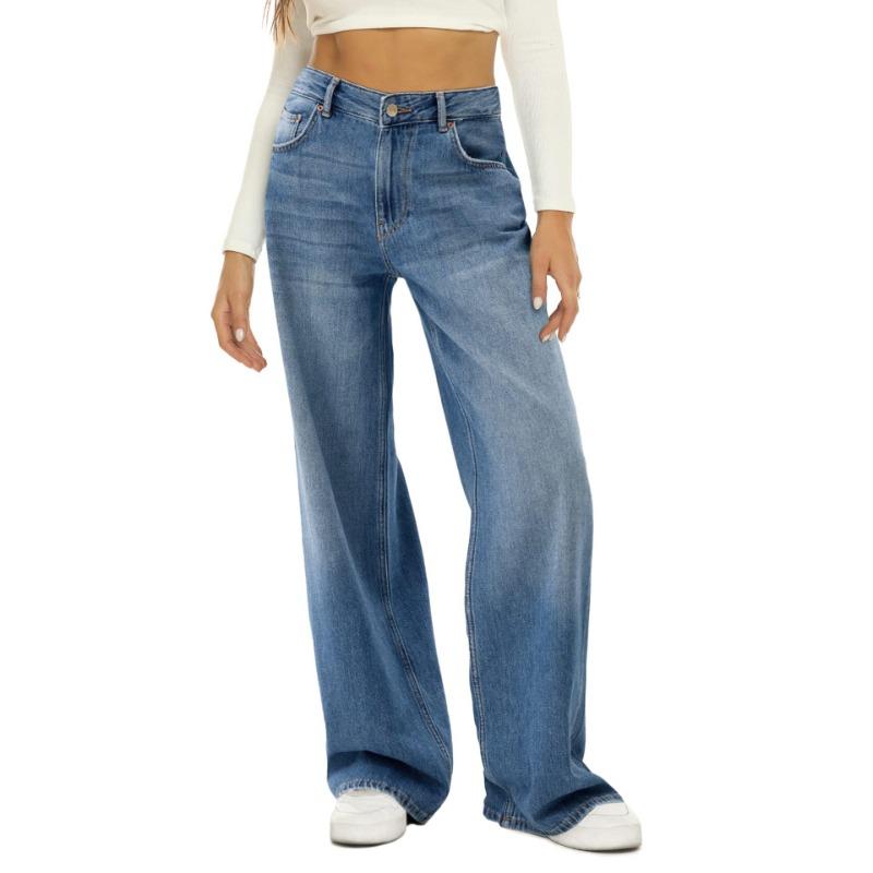 Women's Cat Whiskers Mare's Loose Wide Leg Jeans