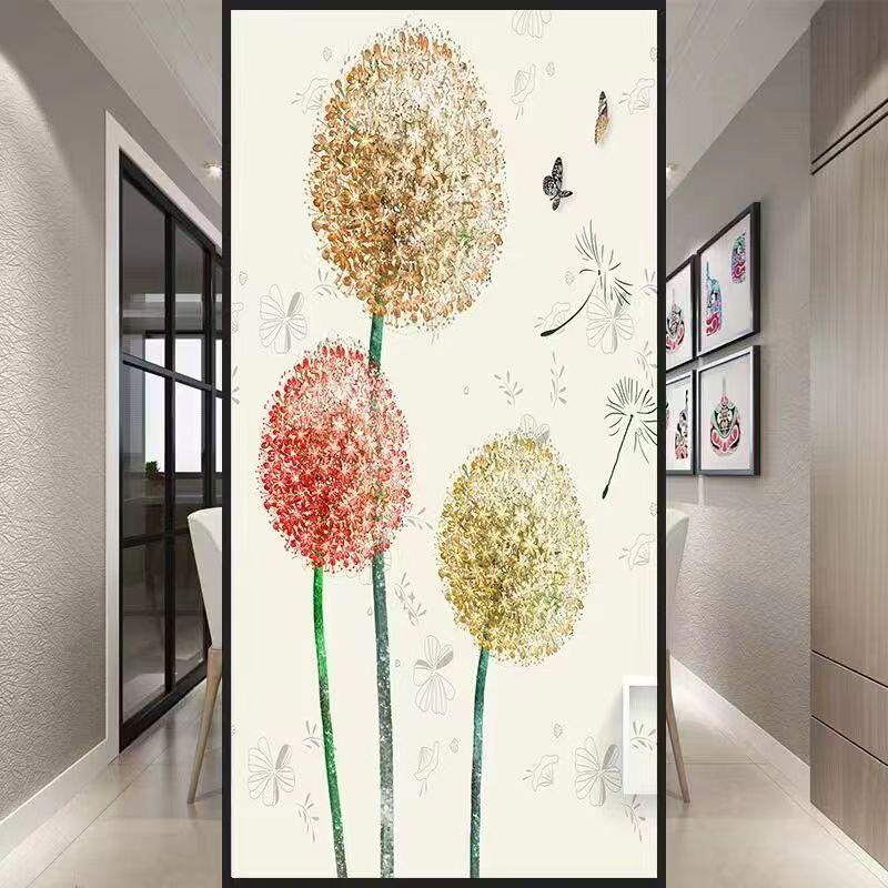 Glue-free Frosted Window Glass Sticker Living Room Bedroom Bathroom Translucent Opaque Bathroom Door Anti-peeping Film