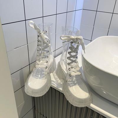 Całkowicie Przezroczyste Buty Nowa Prosta Perspektywa Lato 2025 Nowe Krótkie Buty Cienkie Chłodne Buty Buty Damskie