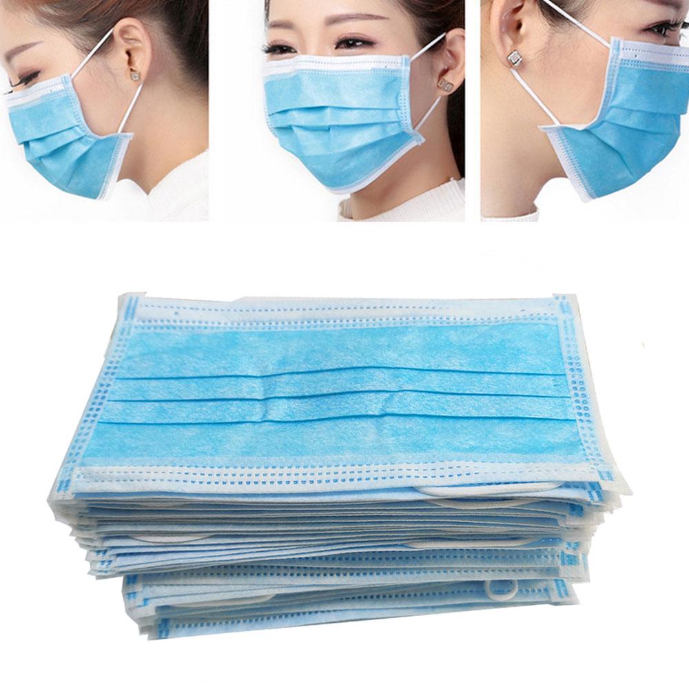 Buy Disposable Mask Windproof Proof Flu 3 Layer Non Woven Safety Face