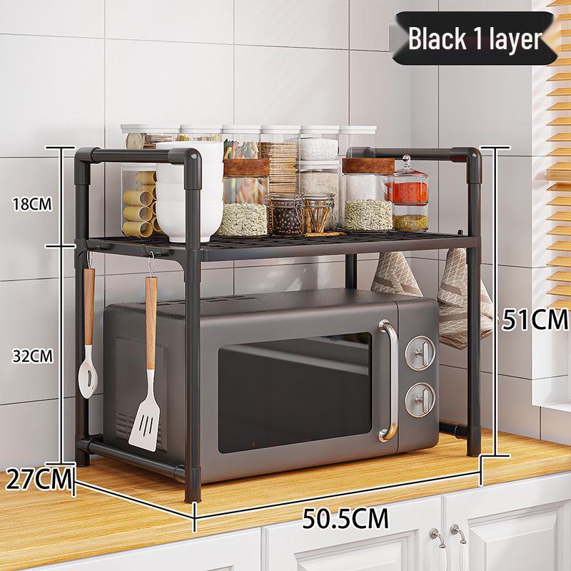 

Двухуровневая кухонная полка для хранения для духовки и микроволновой печи