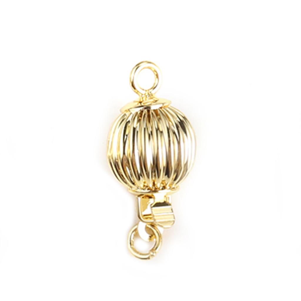 3Pcs Pumpkin-Shaped Clasps For Necklace Bracelet Brass Buckle Hooks Connector For DIY Jewelry Making Accessories