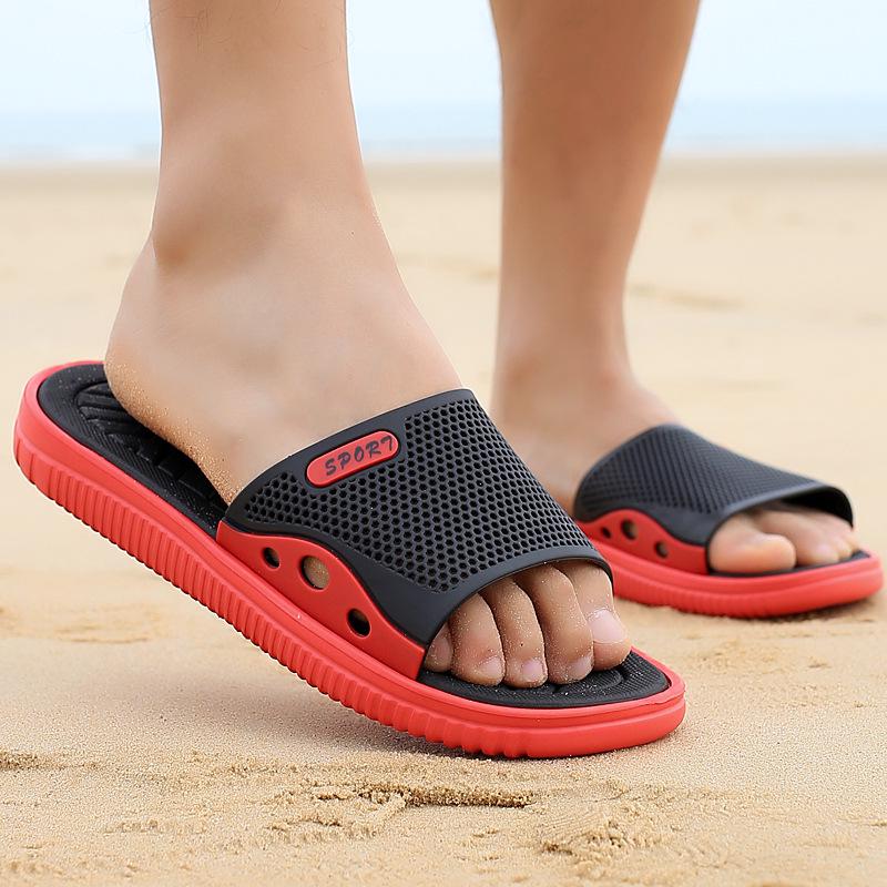 New Summer Casual Slippers Men Soft Elastic Outdoor Beach Flip Flops Indoor Bathroom Antiskid Thick Bottom Shoes Big Size 45