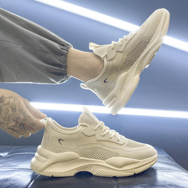 22 breathable hollow mesh shoes mesh sneakers platform running dad trendy shoes 39