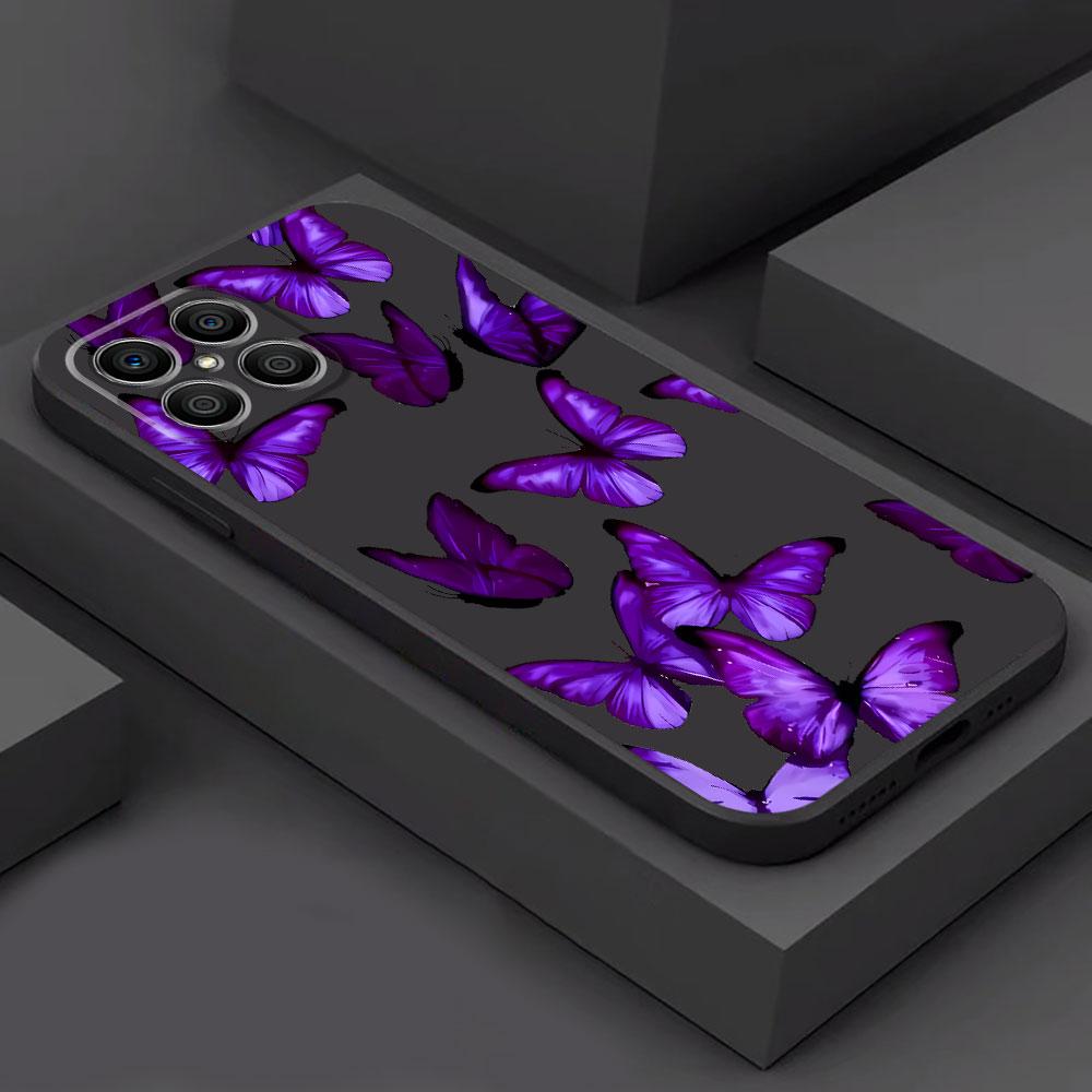 INS Retro Butterfly Cover Phone Case for Honor X9a Magic5 Lite 8X 70 X8a 90 Pro X8 X6 X7 X6a Magic5 Black Soft Funda Cases