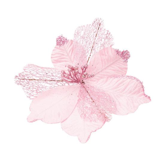 Christmas Poinsettia Artificial Flowers Xmas Tree Wreath Ornaments DIY Decoration New Year Wedding Party Holiday Decor