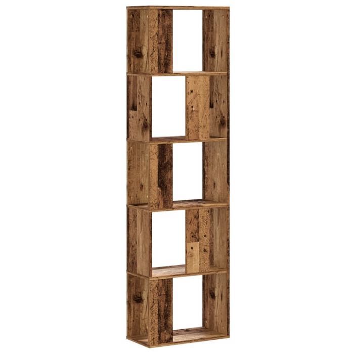VidaXL 5-Tier Bookcase Old Wood Engineered Wood, Shelf, Book Shelf, Book Holder, Cabinet of 852787