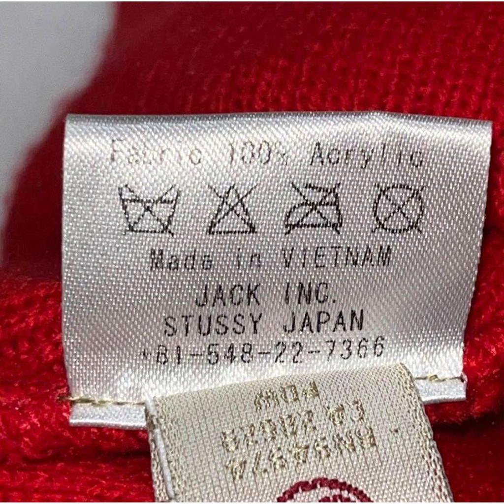 Used Stussy red knit hat popular model