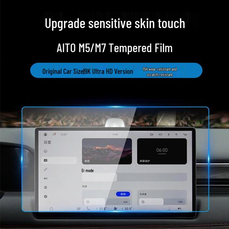 Tempered & Nano Explosion-Proof Films for AITO M7/M5, ZEEKR R7/S7, LUXEED S9 Navigation Screens