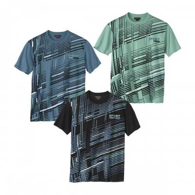 Atlas For Men Mens Graphic Print T-Shirt (Pack of 3)