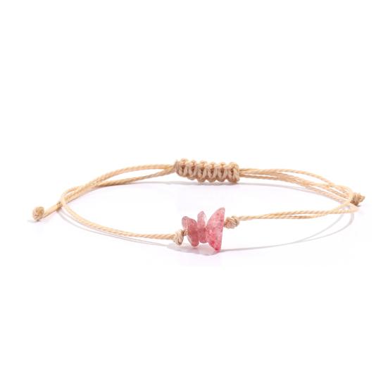 Artificial Crystal Braided Bracelet Handcrafted Adjustable String Rope Bracelet Boho Summer Bracelet Gift for Friends Men Women