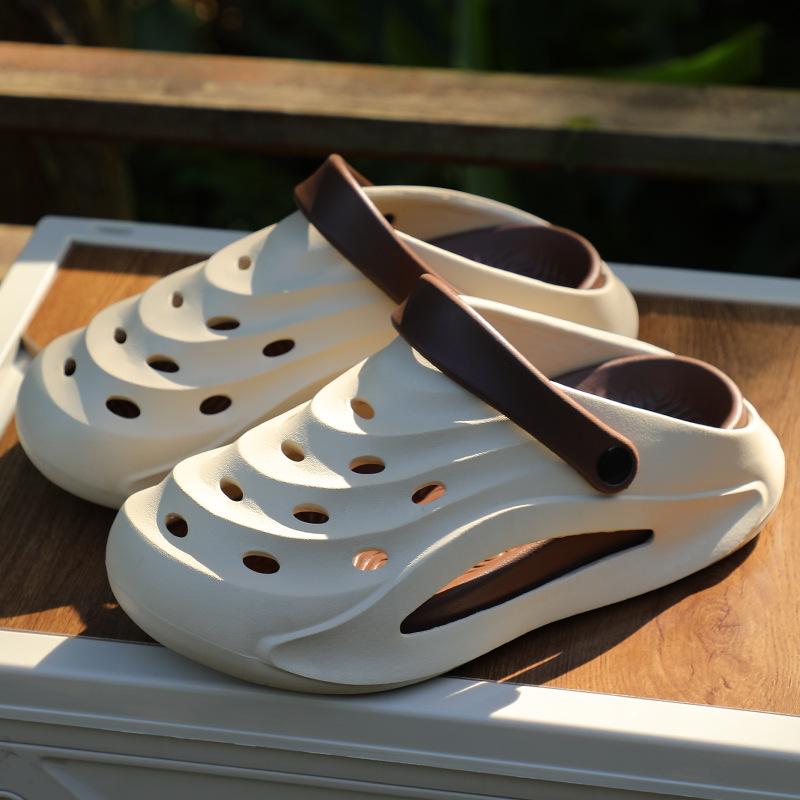 

Туфли с отверстиями из ЭВА мужские с толстой подошвой и легкие мужские пляжные туфли для отдыха на природе парные тапочки для головы мужские 44-45 [Standard Code] хаки