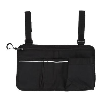 Wheelchair Side Bag Multi Pocket Waterproof Lightweight Compatible Walker Bag with Reflective Strip