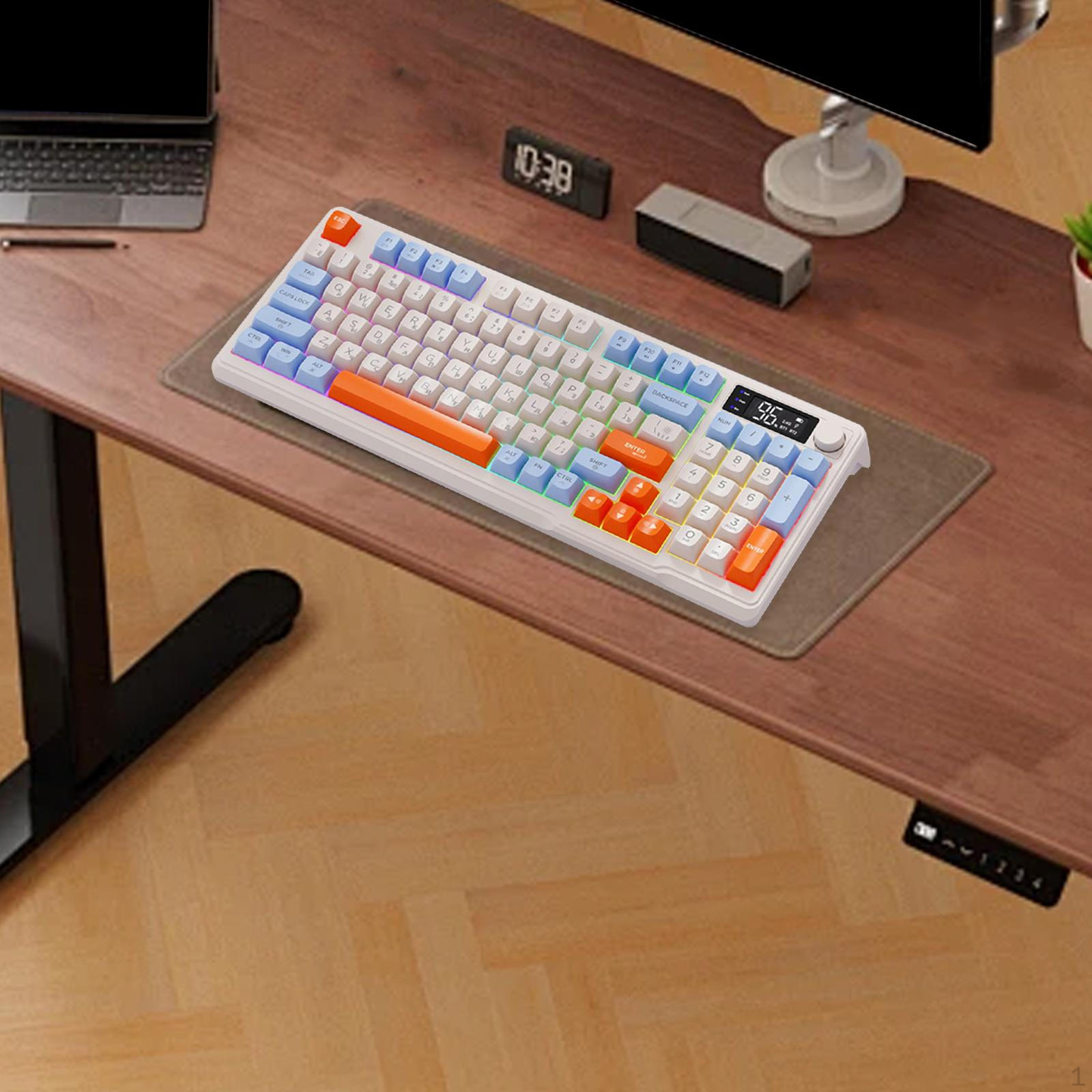 

Російська Механічна Ігрова Клавіатура Портативна Зносостійка Бездротова blue yellow