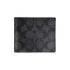 3-in-1-Geldbörse 11 Klassisches Monogramm Doppelfalt Kurz Beschichtetes Canvas Mini-Geldbörse Herren-Geldbörsen Schwarz Grau CR905-CQBK
