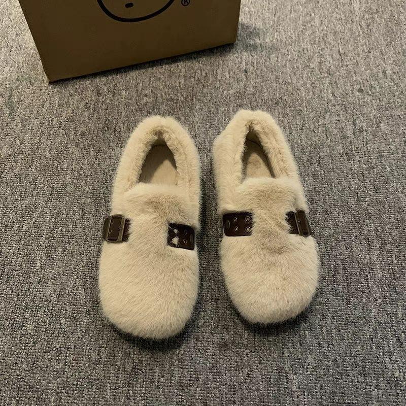 

Women s Premium Feeling Plush Cotton Shoes - Warm and Warm Countertop Cotton Winter Home Slippers Thick Bottom Casual Indoor Shoes 35