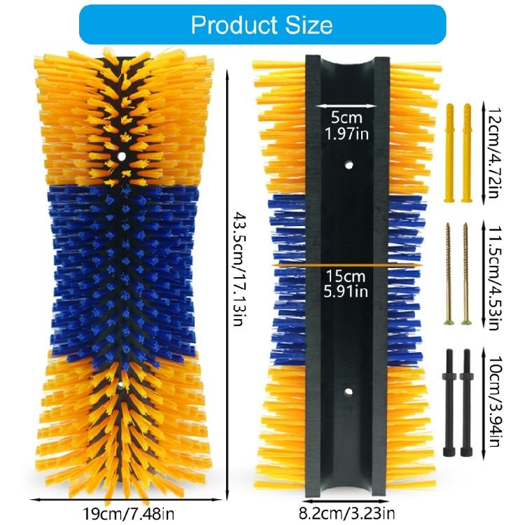 Highly Strength Ranch Cleaning Tool Curved Bristles Scrubbing Brush For Cattle Sheep Massage And Shedding Control