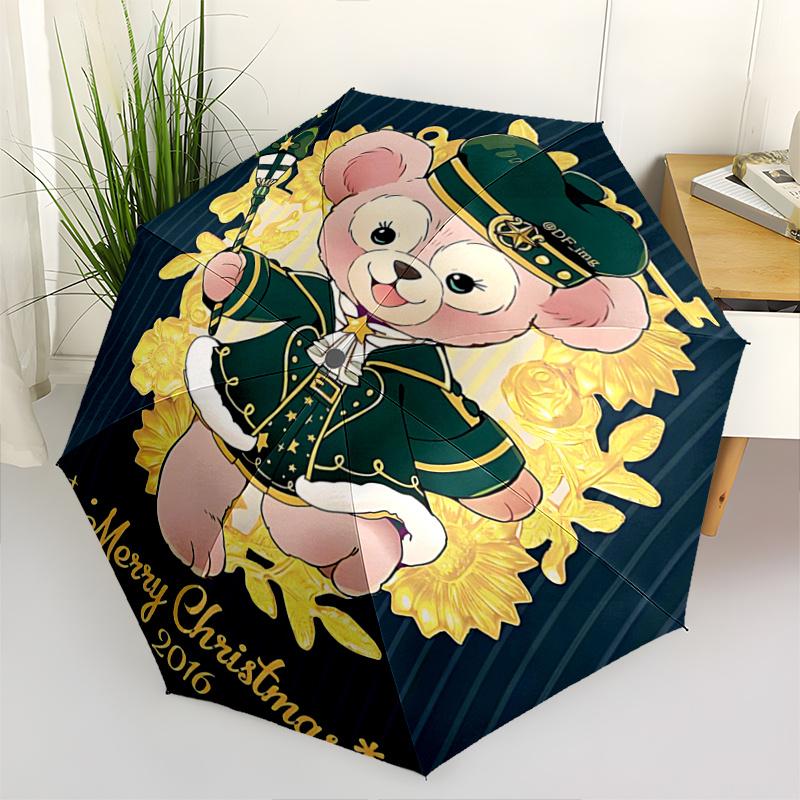 

1pc Merry Christmas ShellieMay Pattern Automatic 3-Fold Umbrella, 8 Iron Frames, High-Value Folding Umbrella, Suitable for Office, Travel an