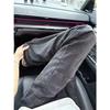 Lightning bamboo pattern jeans men's summer new straight loose American retro high street vibe micro-pull trousers