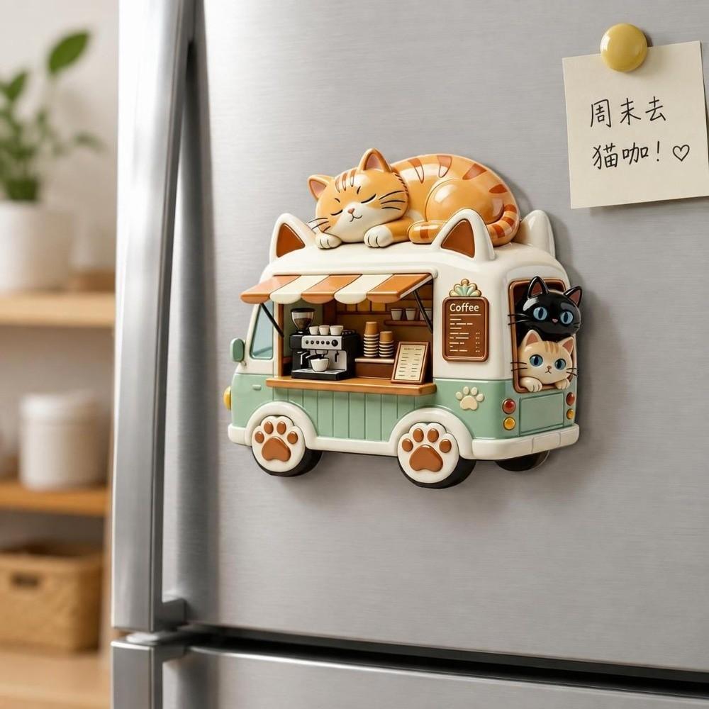 Simulation Cat Fridge Magnet 3D Relief 3D Refrigerator Stickers  Home Decor