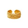 Copper-Plated Gold High Color Retention Waist Wrap Ring Bracelet with Ten Thousand Coins and Seven Grains of Rice for Attracting Wealth.