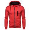 Men Autum Winter Long Sleeve Hooded Sweatshirt Zipper Outwear Tops Blouse