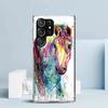 Animal Oil Painting Horse Phone Case For Samsung Galaxy S24 S25 Edge S26 Ultra S22 S23 Plus S21 + S20 FE Soft TPU Back Cover Gal
