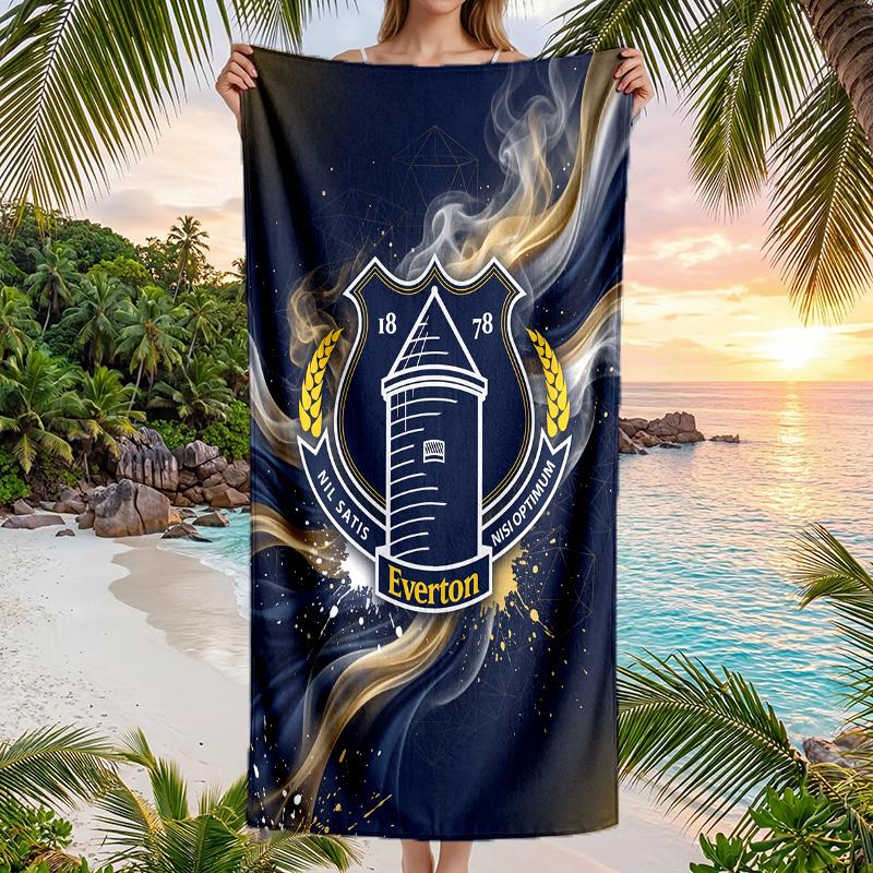 Everton Football Beach Towel Soft Microfiber Summer Towel Quick Dry Absorbent Towel for Beach Swimming Pool Travel