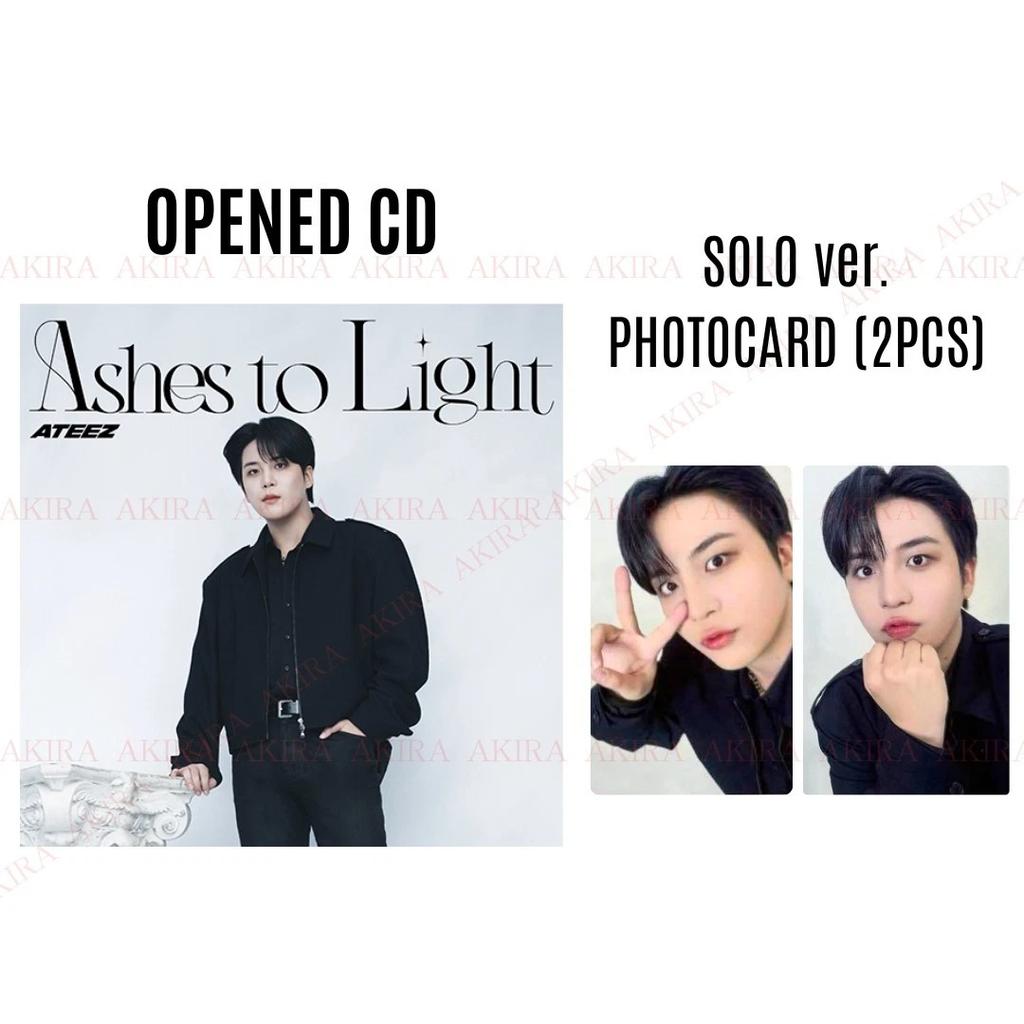 ATEEZ JAPAN 2. VOLLSTÄNDIGES ALBUM Ashes to Light SOLO-Version GEÖFFNETE CD + SOLO-Version FOTOKARTEN-SET